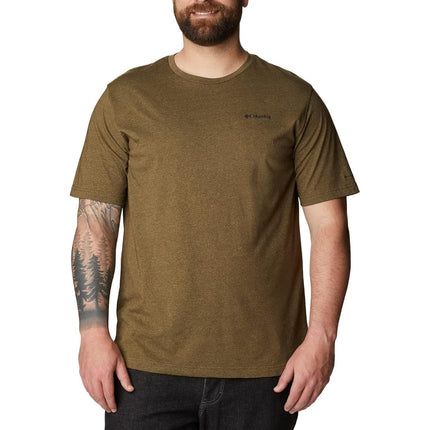Camisa de senderismo de manga corta Columbia Thistletown Hills para hombre, verde oliva/salvia, extra pequeña