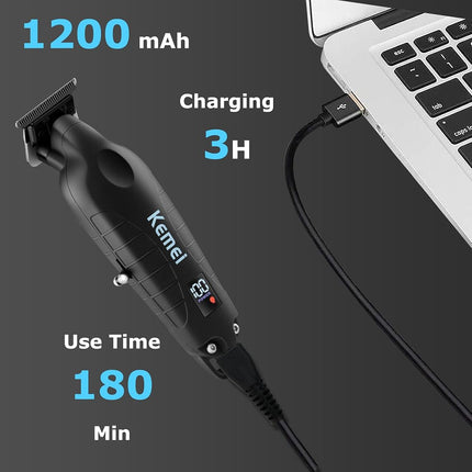 KEMEI 2293 Cordless Zero-Gap T-Blade Hair and Beard Trimmer