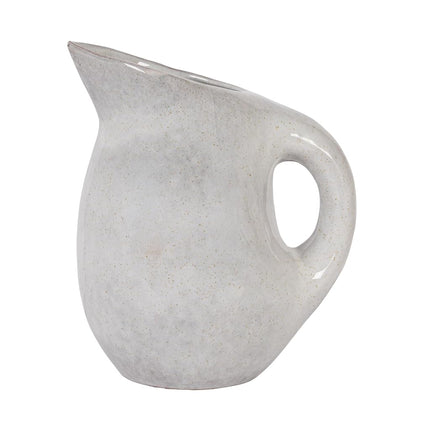 Bloomingville Neutral Reactive Glaze Stoneware Pitcher, 9.5", Bone