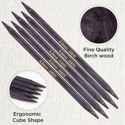 KnitPro J’Adore Cubics Double Pointed Needles 6" (15cm) | 8.00mm