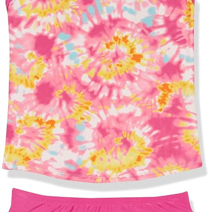 Speedo Girls' Swimsuit Two Piece Tankini Thin Strap Rose Violet