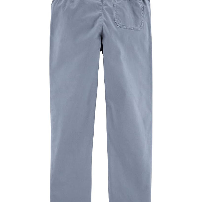 OshKosh Boys' Toddler Pull-on Twill Joggers, Pigeon Blue, 4T