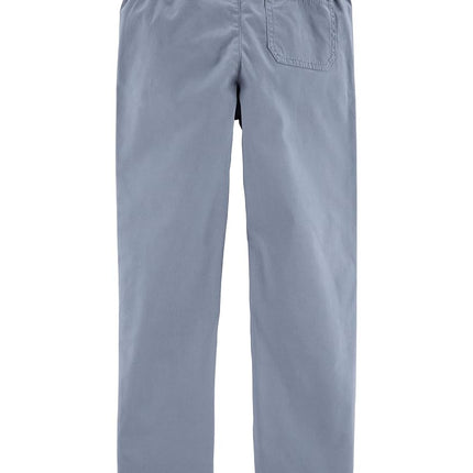 OshKosh Boys' Toddler Pull-on Twill Joggers, Pigeon Blue, 5T