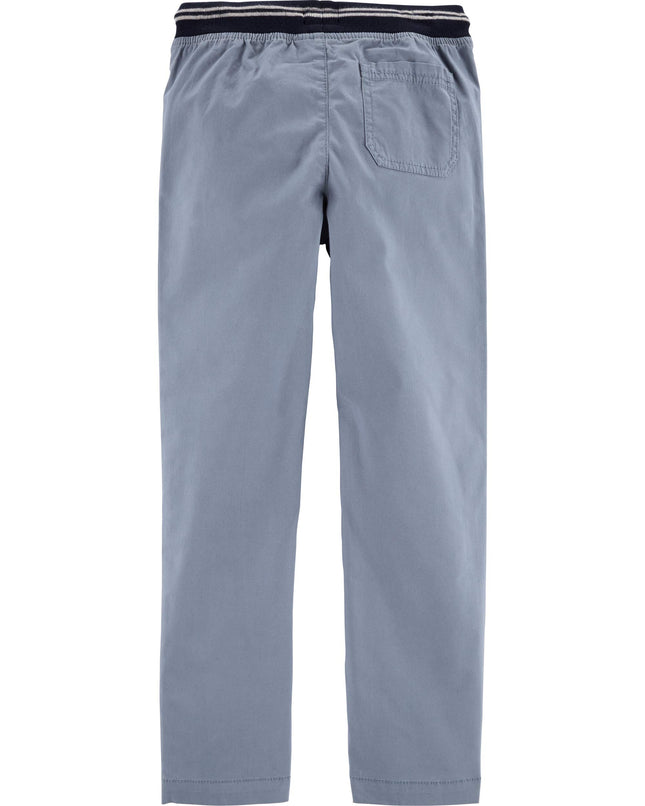 OshKosh Boys' Toddler Pull-on Twill Joggers, Pigeon Blue, 2T