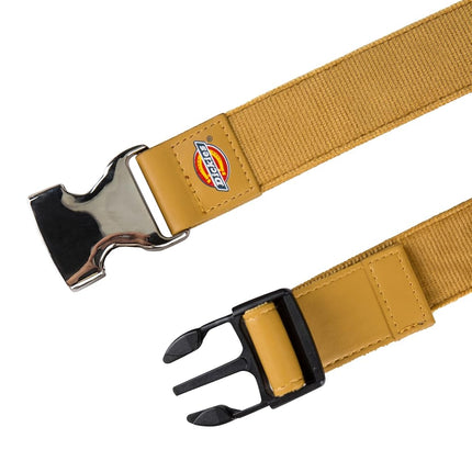 Dickies Women's Adjustable Fit Fabric Web Streetwear Belt with Speed Clip Buckle, Yellow Cord, S-M