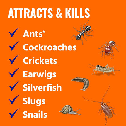TERRO T2600 Perimeter Ant Bait Plus - Outdoor Ant Bait and Killer - Attracts and Kills Ants, Carpenter Ants, Roaches, Crickets, Earwigs, Silverfish, Slugs and Snails - 2 Pack, 4Lbs