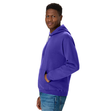 Hanes Men's EcoSmart Hoodie, Midweight Fleece, Pullover Hooded Sweatshirt, Purple, S