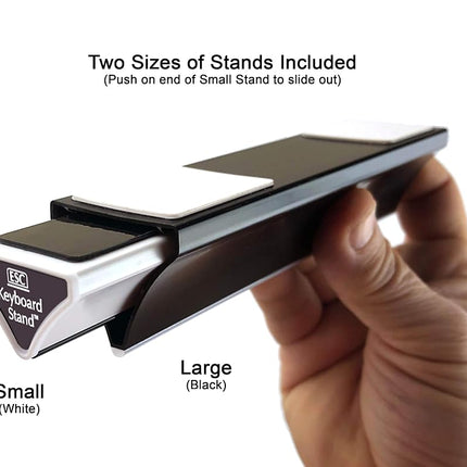 Support d'ordinateur, de clavier et d'ordinateur portable ESC, angles et inclinaison ergonomiques variables, deux tailles de supports incluses, compatible avec la plupart des claviers, patins micro-adhérents repositionnables