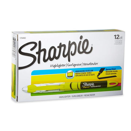 Sharpie Liquid Highlighters, Chisel Tip, Fluorescent Green, Box of 12