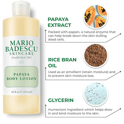 Mario Badescu Papaya Body Lotion – For All Skin Types 177 ml