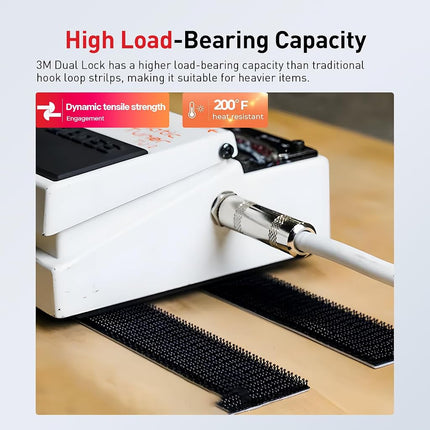 Dual Lock SJ3550 Made of 3M Heavy Duty Reclosable Fastener 1/2" x 7.5Ft Industrial Strength Mounting Strips Self Mating Interlocking Hook with Strong Adhesive for Indoor Outdoor Home Office Deco