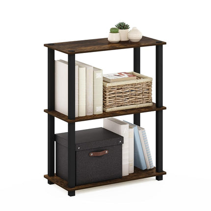 Furinno TURN-S-TUBE 3-Tier Tool-Free Corner Shelf,