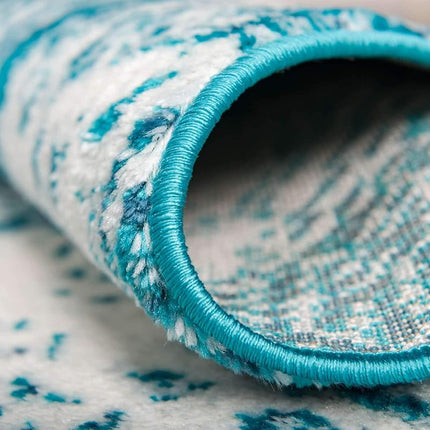 Unique Loom Sofia Collection Traditional Vintage Turquoise Runner Rug (3' x 16')