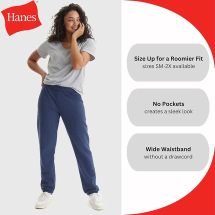 Hanes Women's Mid Rise Cinch Leg Pant, Pale Pink, x Large