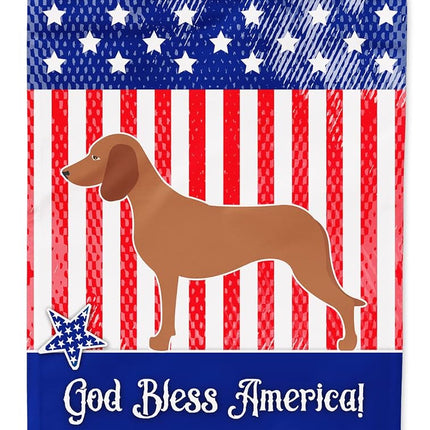 Caroline's Treasures BB8366GF Bavarian Mountian Hound American Flag Garden Size, Small, Multicolor