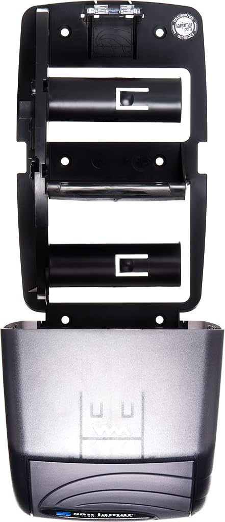 San Jamar R3590TBK Black Pearl Oceans Duett Standard Bath Tissue Dispenser