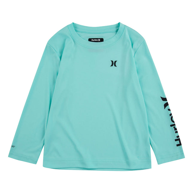 Hurley Boys' Long Sleeve Rash Guard Shirt, Tropica