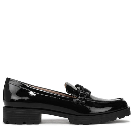 LifeStride Women's London 2 Loafers, Black Patent, 8 Wide