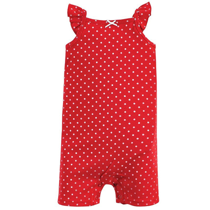 Hudson Baby Unisex Cotton Rompers, Wildflower, 0-3 Months