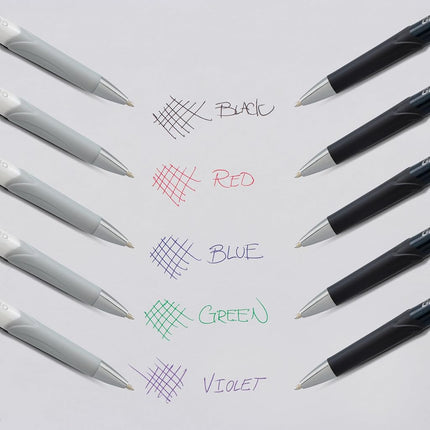 Pentel Glidewrite Signature Ballpoint Pen, (1.0mm) Medium, Black Barrel, Blue Ink, Pack of 3 (BX930ABP3C)