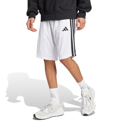 adidas Men's 3-Stripes Tricot Shorts, White/Opulen