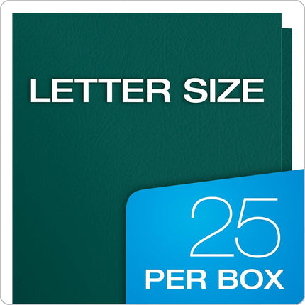 Oxford Twin Pocket Folders, Letter Size, Teal, 25 per Box (57555)