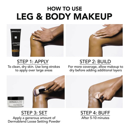 Maquillaje Dermablend para piernas y cuerpo, 45W Tan Honey