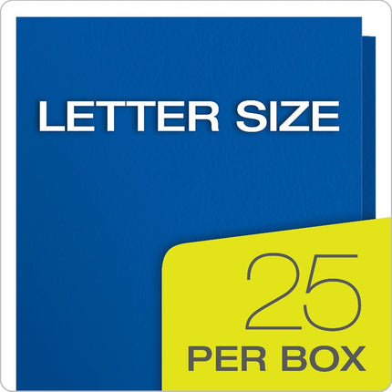 Oxford Twin Pocket Folders, Letter Size, Royal Blue, 25 per Box (57512)