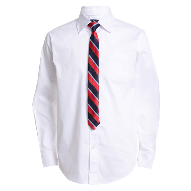 IZOD Boys' Long Sleeve Dress Shirt with Tie, Dress