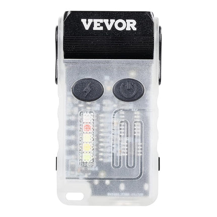 VEVOR Rechargeable Keychain Flashlight, Mini LED Flashlight with 13 Lighting Modes, Portable Pocket Flashlight with Clip, Magnetic Tail & 180° Rotating Head for Everyday Carry, Camping, Emergencies