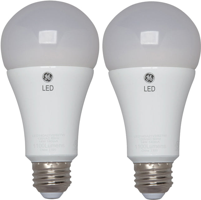 G E Lighting 66133 GE 2PK 15W Day A21 Bulb - Quant