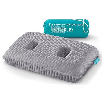 BLISSBURY Piercing Pillow, Adjustable Memory Foam,