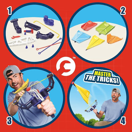CrunchLabs by Mark Rober, Turbo Trick Paper Airplane, Fold, Launch, Fly