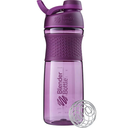 BlenderBottle Sportmixer | Vaso mezclador de proteínas | Vaso mezclador para dietas | Botella de agua | con BlenderBall | 820ml - ciruela