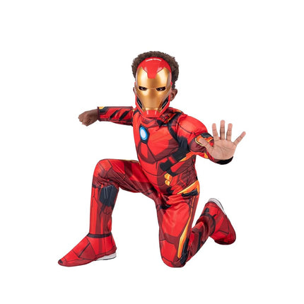 Costume for Kids Officially Licensed Marvel Avengers with Premium Qualux Foam Muscle and Battle Helmet Mask Deluxe Range - Child Size Small