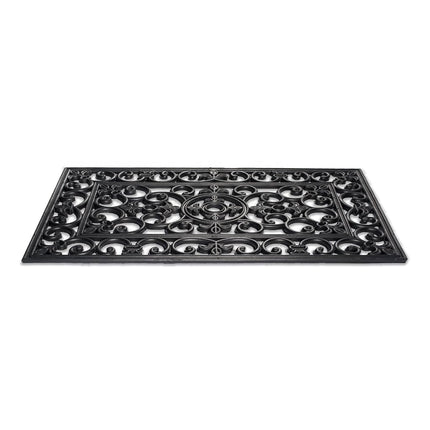 DII Modern Indoor/Outdoor Easy Clean Rubber Entry Way Doormat for Patio, Front Door, All Weather Exterior Doors, 18 x 30 - Scroll