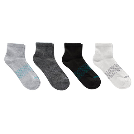 Hanes Men's Absolute Active Cushioned Ankle, Moisture Wicking Socks, Seamless Toe, 4-Pack, Black/Gray/White, 4.5-12 UK