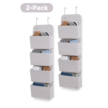 Delta Children GAP babyGap 2-Pack Over the Door Storage Organizer with 4 Pockets, Grey