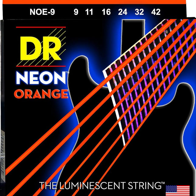 DR Strings Hi-Def Neon Orange Electric Lite