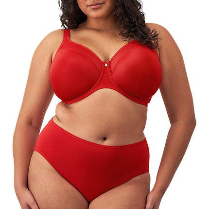 Elomi Women's Plus Size Smooth Underwire Molded Bra, Haute Red, 40E