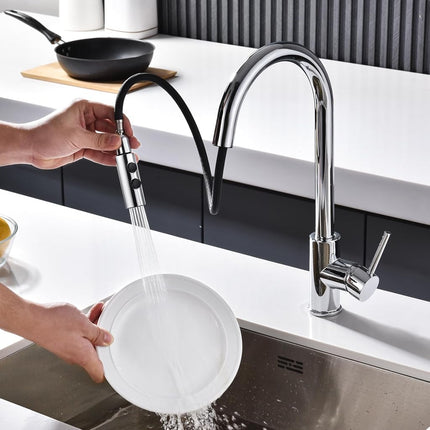 TIORIY Kitchen Sink Spray Head Replacement Metal Chrome Kitchen Faucet Spray Head with 15 Adapters Pull Out Kitchen Faucet Replacement Spray Nozzle