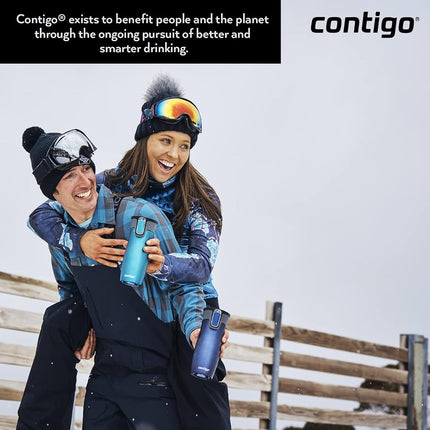 Contigo West Loop Autoseal Travel Mug, Stainless Steel Thermal Mug, Vacuum Flask, Leakproof Tumbler, Coffee Mug with BPA Easy-Clean Lid, 470 ml, Monaco