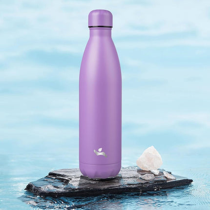 Konokyo Insulated Water Bottles,25oz Double Wall Stainless Steel Vacumm Metal Flask for Sports Travel,Lavender