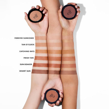 e.l.f. Primer-Infused Bronzer, Long-Lasting & Budge-Proof Makeup, Lightweight & Buildable, Smooth & Easy to Use, Vegan & Cruelty Free, Fresh Tan