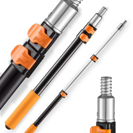 VEVOR Telescoping Pole, 7 to 30 FT Pole, Extension Multi-Purpose Pole, Sturdy Aluminum Alloy Paint Extendable Pole with Flip-Lock Design, Telescopic Pole for Painting, Dusting and Cleaning