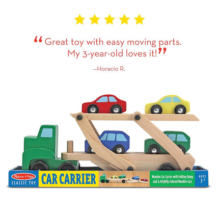 Melissa & Doug Car Carrier Truck and Cars Wooden Toy Set With 1 Truck and 4 Cars [Sep 29, 2011] Melissa&Doug