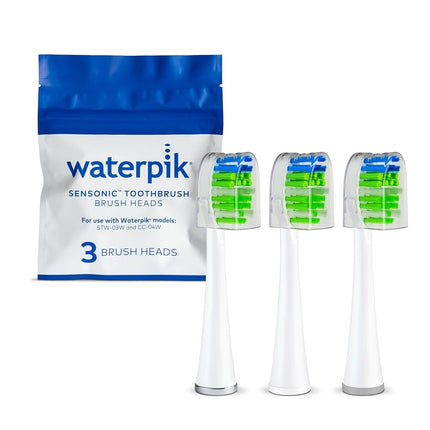 Cabezales de recambio Waterpik Sensonic Contour, 3 cabezales de cepillo de dientes, Blanco STWB-3WW-B