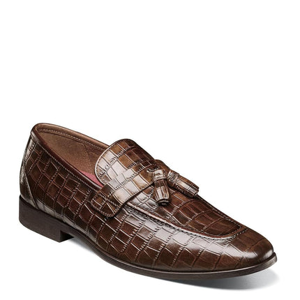 STACY ADAMS Men's Franz Tassel Slip-on Loafer, Cognac, 8