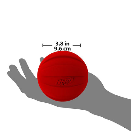 Nerf Dog Squeak Ball, 4.25-Inch, Red