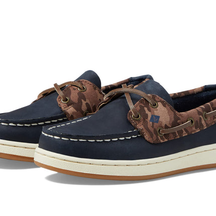 Sperry Unisex-Child Cup Ii Boat Shoe, Tan/Navy, 2.